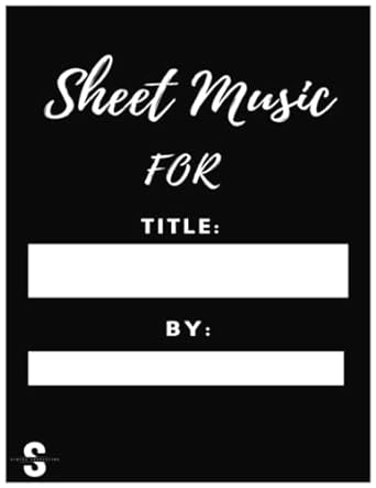 Sheet Music For..... Blank Sheet Music Notebook: Music Manuscript Paper / White Marble Blank Sheet Music / Notebook for Musicians / Staff Paper / ... .: Self Personalized Blank Sheet Music Pages Paperback